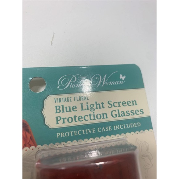 The Pioneer Woman "Vintage Floral" Blue Light Screen Protection Glasses W/ Case - Picture 3 of 7